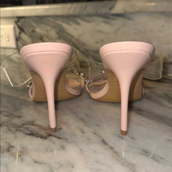 Aldo Size 9 Nude Heels with Crystal Embellishments - Picture 4 of 6